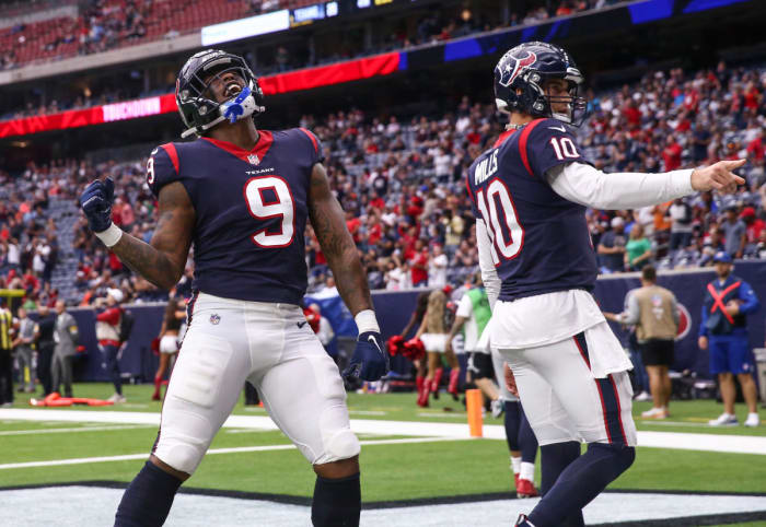 Brevin Jordan and Davis Mills